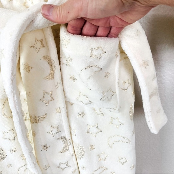 Tucker + Tate Fleece Hooded Star Moon Shimmer Robe Size 7/8 - Picture 7 of 9